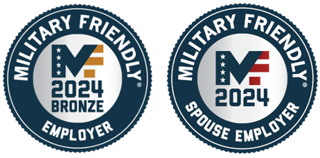 2024 Bronze Award for being a Military Friendly Employer