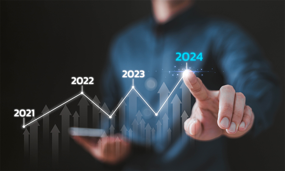 Financial growth chart for 2024