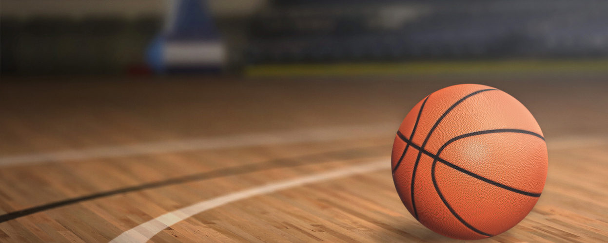 Basketball on a court