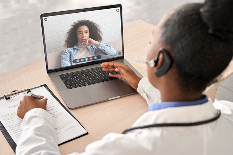 a man using a laptop