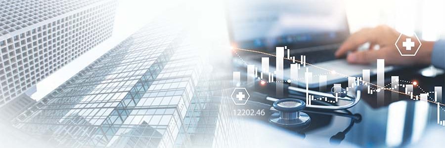 Business consultant reviewing data