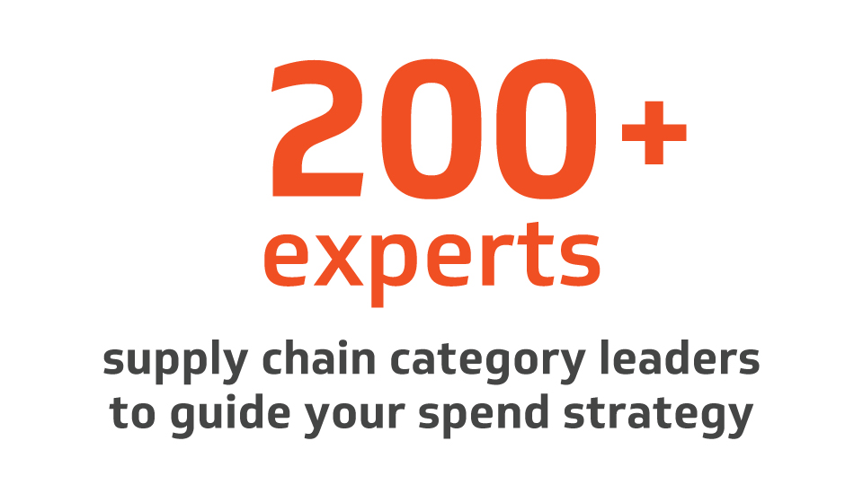200+ experts supply chain category leaders to guide your spend strategy