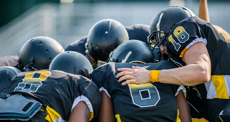 a group of football players