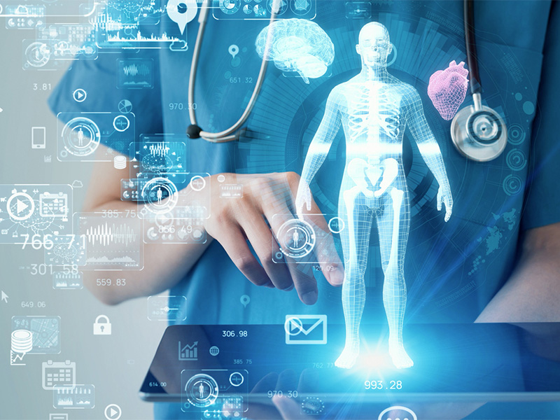 Physician using AI