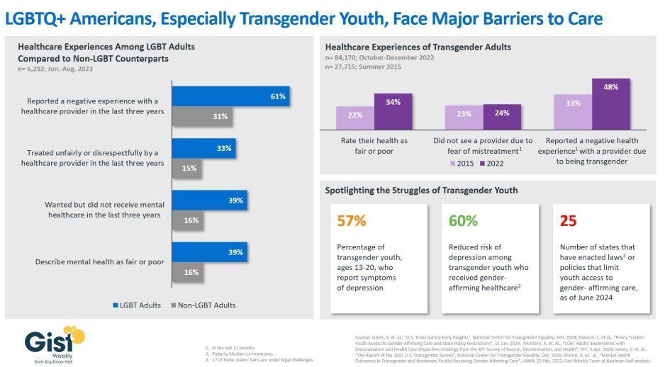 Highlighting LGBTQ+ healthcare disparities chart