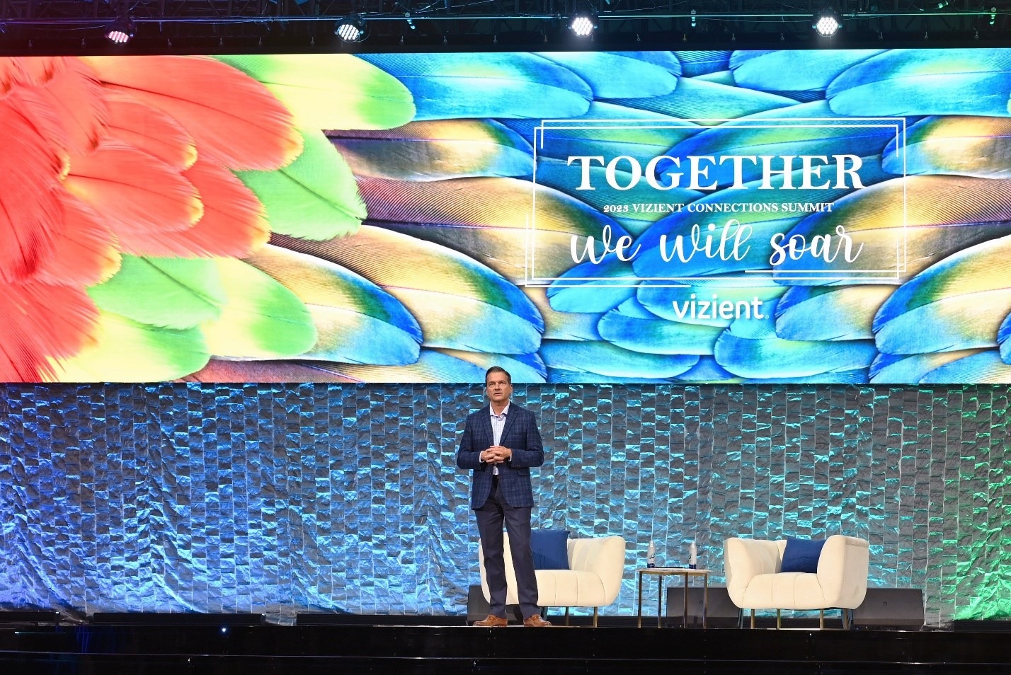 Vizient CEO Byron Jobe leaned into the theme of the 2023 Vizient Connections Summit — “Together We Will Soar” — by emphasizing the importance of collaboration among healthcare stakeholders. “Partnership isn’t just an option,” he told the crowd. “Sometimes it’s the best path forward.”