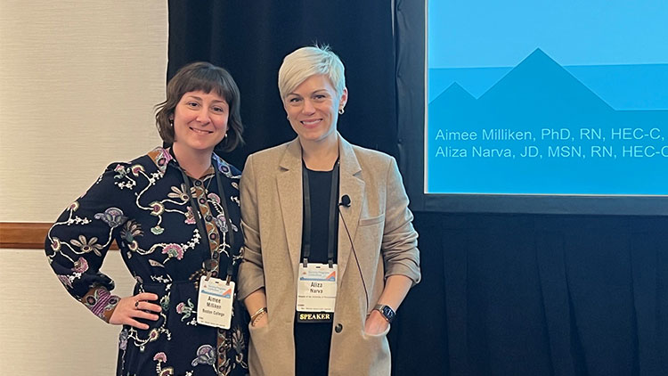 Aimee Milliken and Aliza Narva, speakers